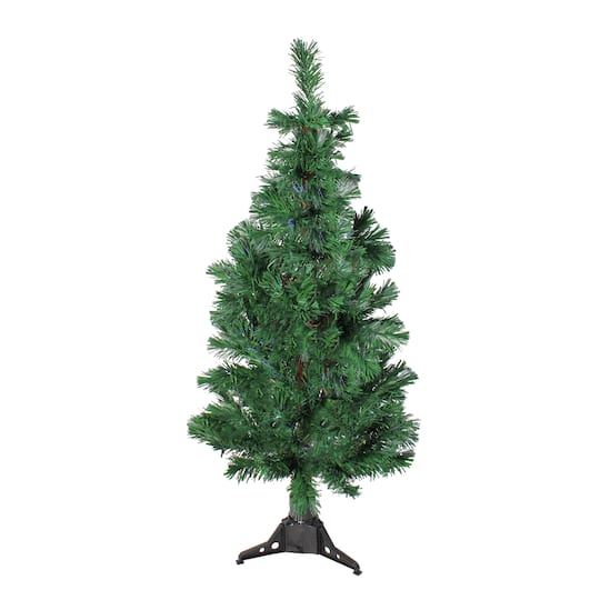 4Ft Fiber Optic Color Changing Pine Artificial Christmas Tree By Dak in Green | 4 ft | Michaels®